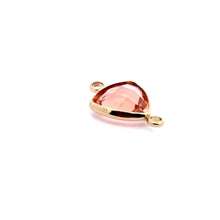 Champaign double ring triangle shape crystal charm, SKU#M2157champaign