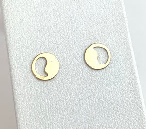 14kGF Yin and Yang Studs Sku#708-4