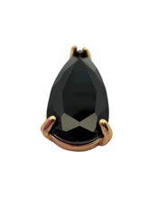 Black tear drop crystal charm, SKU#M2152black