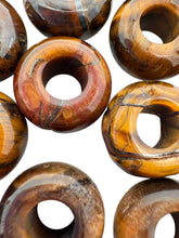 Tiger Eye Donut Jade Beads, Sku#BG70