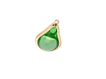 Green round tear drop shape charm, SKU#M2160green