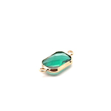 Emerald green rectangle shape crystal charm,SKU#M2147emeraldgreen
