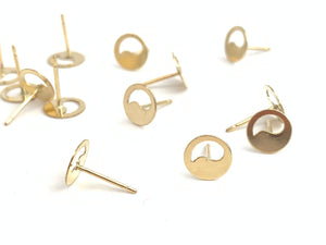 14kGF Yin and Yang Studs Sku#708-4