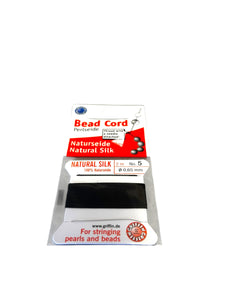 Black Bead Cord - Perlseide