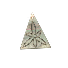 Mother Of Pearl Triangle with Flower Shell, Sku#M325