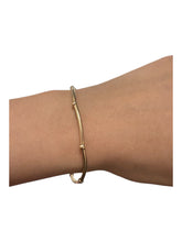 14KGF 6.75” stretchy tube beaded bracelet, SKU#4014838675L