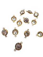 3mm, Gold filled , 3A, Cubic Zicronia Bezel Connector 
SKU#4030CM4