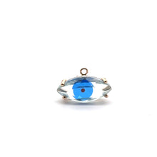 Blue eye shape crystal charm, SKU#M2138blue