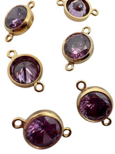 6mm,Gold Filled, 3A, Cubic Zicronia Bezel Connector 
SKU#4005781M6