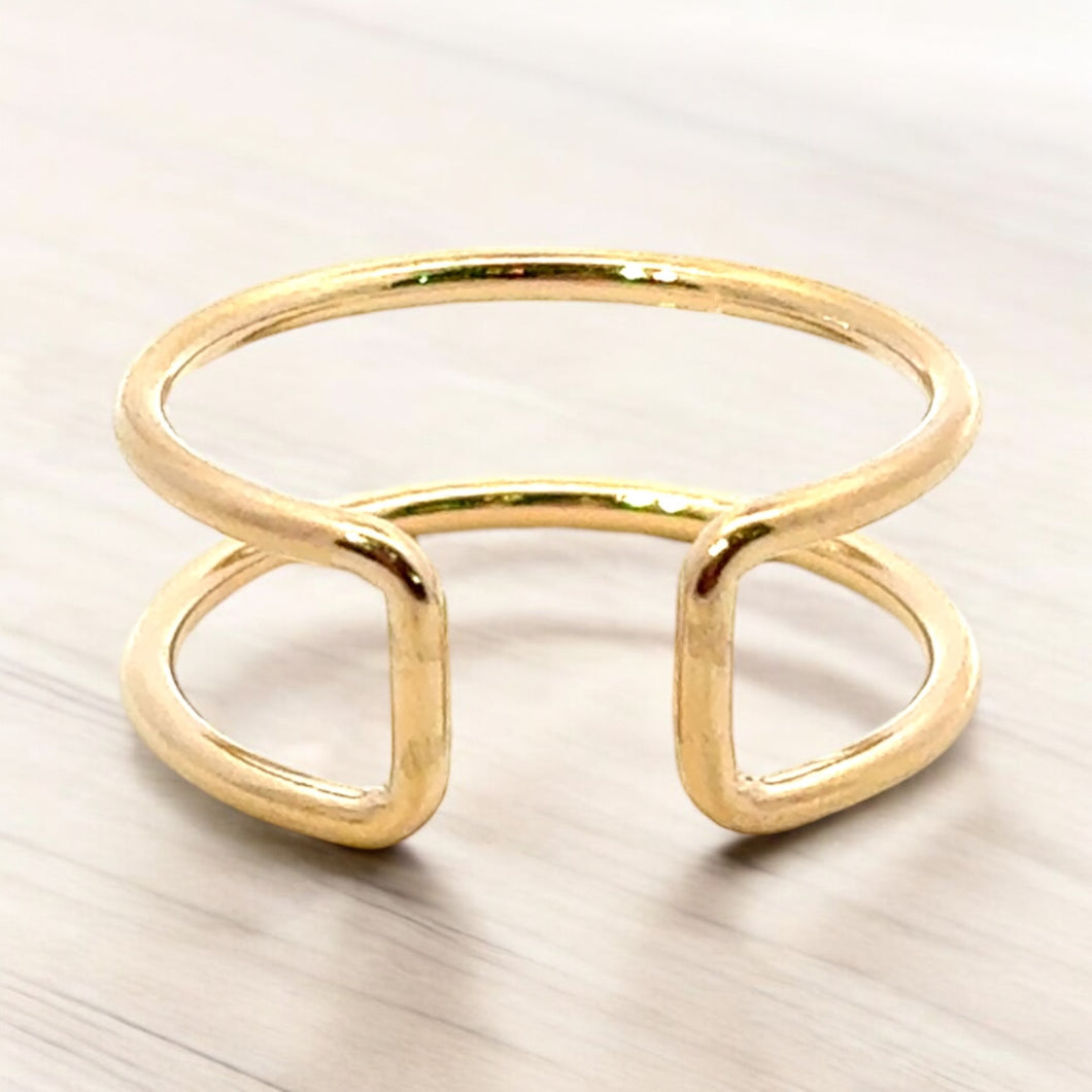 14KGF (Size6) Double ring, SKU#405162R6