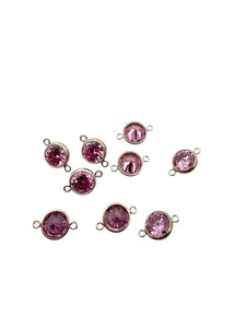 3mm, sterling silver , 3A, Cubic Zicronia Bezel Connector 
SKU#5030CM10