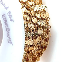 4mm Round Bar Starburst Disc Chain, 14k Gold Filled, Per Foot, SM957SB