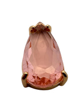 Pink tear drop crystal charm, SKU#M2152pink