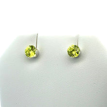 6.0mm Lime 3A CZ Snap-In Post Earring, Sku#5011260M8