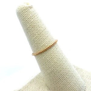 14KGF twisted (Size8) Stacking ring, SKU#405R8T