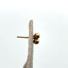 3ball ( 3.0mm ) Post earring with ring, SKU#40062303R