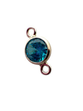 4mm,sterling silver, 3A, Cubic Zicronia Bezel Connector 
SKU#5005780M9