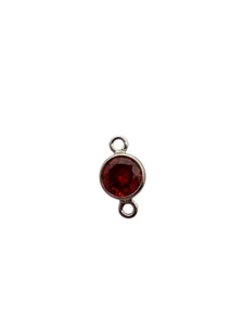 3mm, sterling silver , 3A, Cubic Zicronia Bezel Connector 
SKU#5030CM1