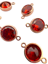 6mm, Rose Gold Filled, 3A, Cubic Zicronia Bezel Connector 
SKU#4805781M7