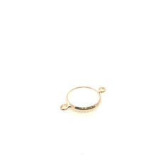 White circle crystal charm double ring. SKU#M2148white