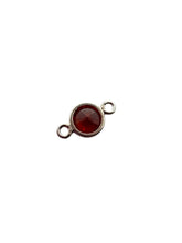 3mm, sterling silver , 3A, Cubic Zicronia Bezel Connector 
SKU#5030CM1
