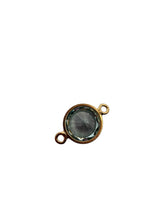 4mm,Gold Filled, 3A, Cubic Zicronia Bezel Connector 
SKU#4005780M3