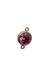 6mm, Rose Gold Filled, 3A, Cubic Zicronia Bezel Connector 
SKU#4805781M10