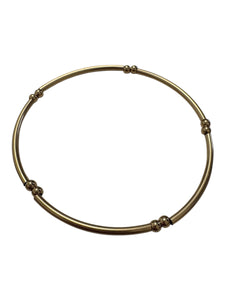 14KGF 6.75” tube bead bracelet,SKU#4014835675L
