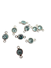 3mm, sterling silver , 3A, Cubic Zicronia Bezel Connector 
SKU#5030CM3