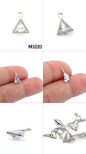 Silver Plated Triangle Charm, Sku#M3220