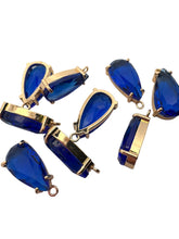 Blue tear drop crystal charm, SKU#M2152blue