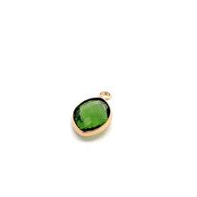 Green tiny teardrop crystal charm, SKU#M2156Green