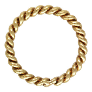 20.5ga Twisted Jump Ring 0.76x6mm, 14k Gold Filled, Sterling Silver, #4004481CT