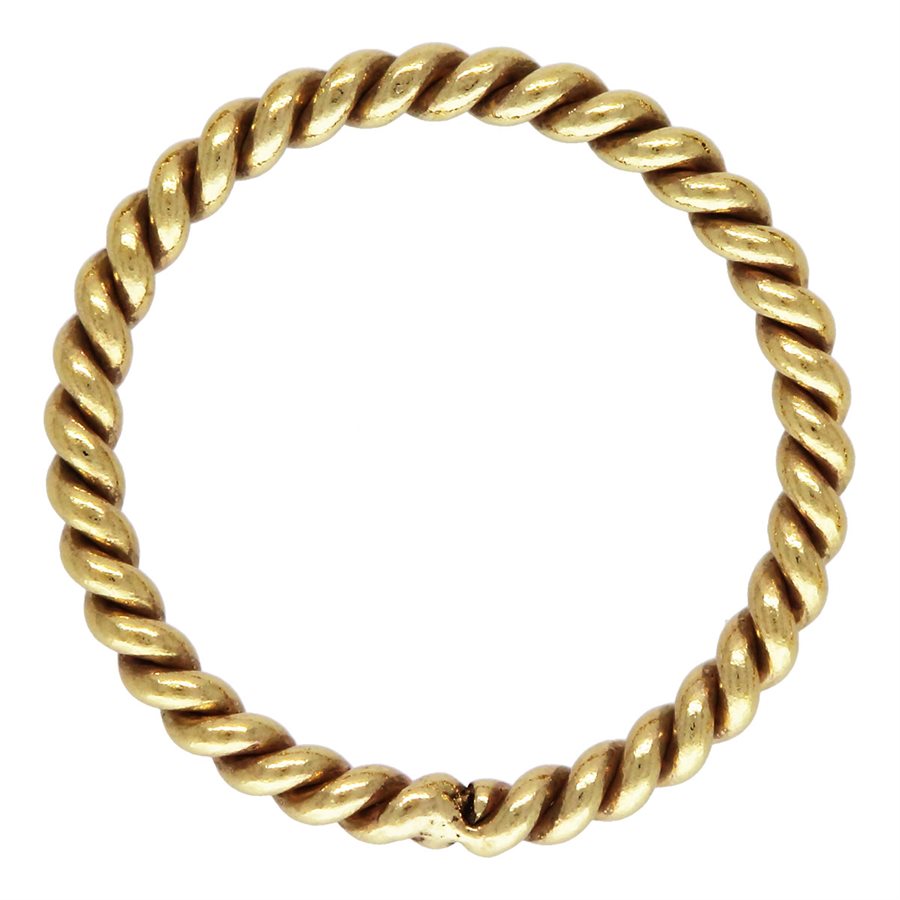 20.5ga Twisted Jump Ring 0.76x7mm, 14k Gold Filled, Sterling Silver, #4004486CT