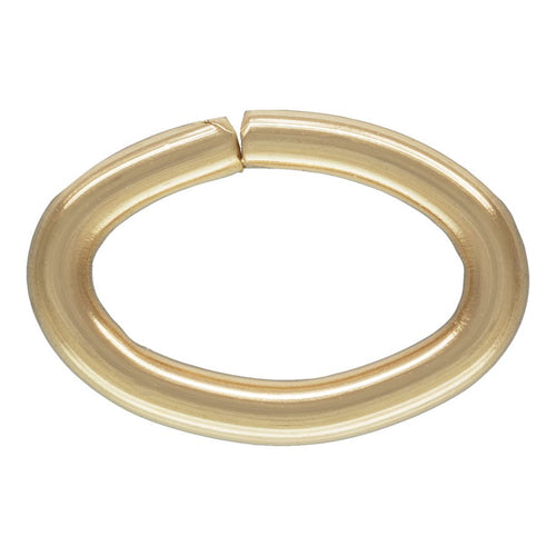 Open jump Ring 1.27x6.4x9.6mm, 14k Gold Filled, Sterling Silver, #4004519OV