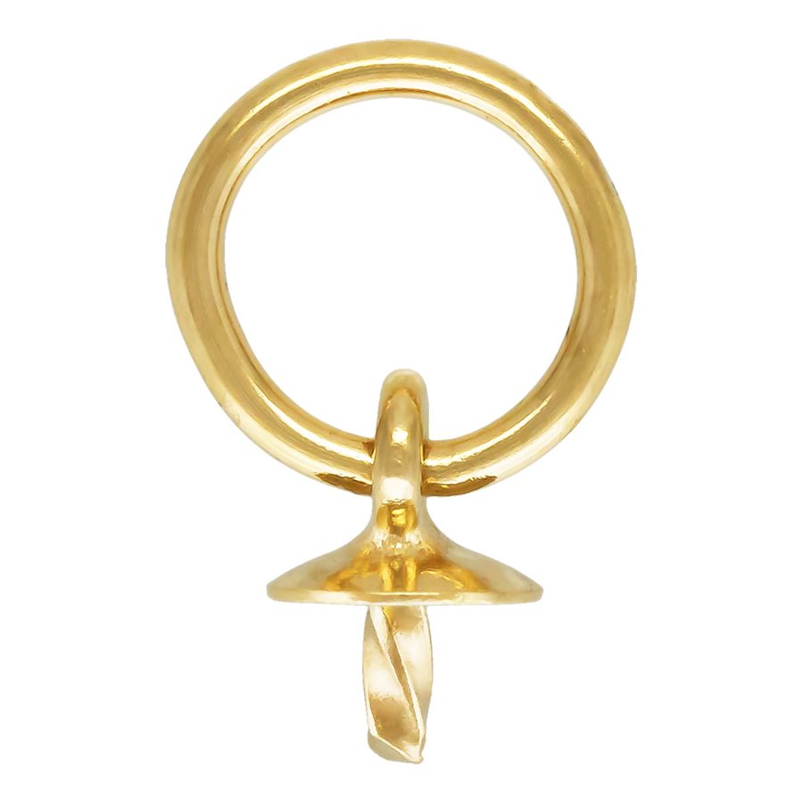 3mm Cup & twist Peg Hooplet, 14k Gold Filled, Sku#4005881DH