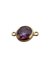3mm, Gold filled , 3A, Cubic Zicronia Bezel Connector 
SKU#4030CM6