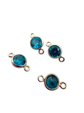 4mm,sterling silver, 3A, Cubic Zicronia Bezel Connector 
SKU#5005780M12