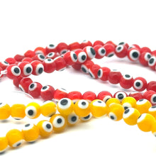 Round 6.12mm evil eye beads, SKU#M3168