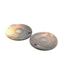 Mother Of Pearl Shell, Circle Mother Of Pearl, Carved MOP, Sku#M2999