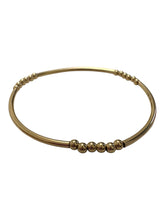 14KGF 6.75” stretchy tube bead bracelet, SKU#4014833675L