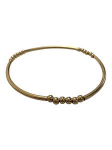 14KGF 6.75” stretchy tube bead bracelet, SKU#4014833675L