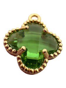 Green four leaf clover charm, SKU#M2158-21