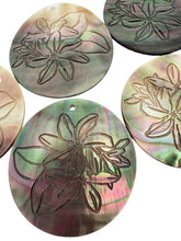 Round flower carved mother of pearl, SKU#M4048
