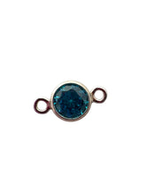 4mm,sterling silver, 3A, Cubic Zicronia Bezel Connector 
SKU#5005780M9