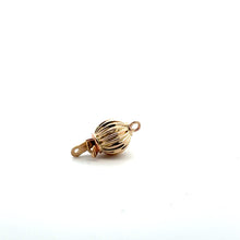 Textured solid gold bead clasp, SKU#A007C