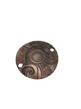 Round mother of pearl, carved flower, SKU#M3000