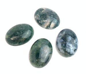 Moss Agate Oval Cabochon Sku#M1999