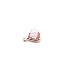 Pink triangle shape crystal charm, SKU#M2161pink