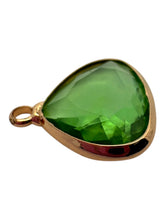 Green triangle shape crystal charm, SKU#M2168-21